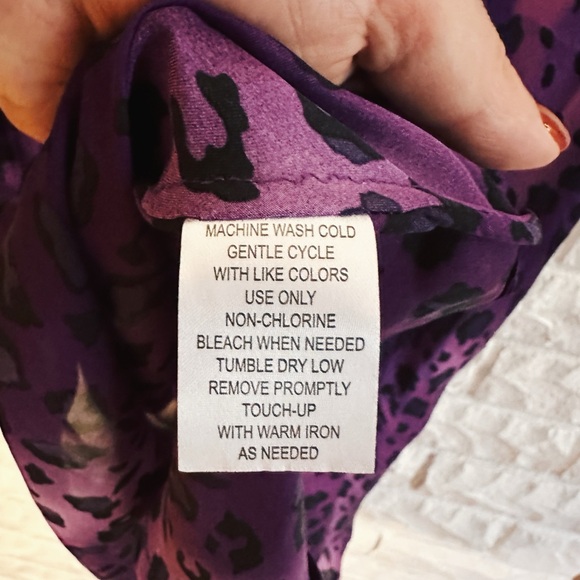 Sunny Leigh Purple Leopard Ruffle Sleeveless Top - Picture 6 of 6